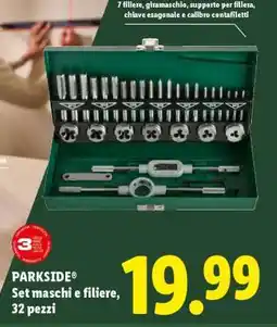 Lidl PARKSIDE Set maschi e filiere, 32 pezzi offerta