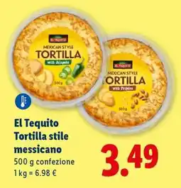 Lidl El Tequito Tortilla stile messicano offerta