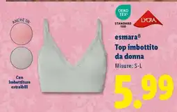 Lidl esmara Top imbottito da donna offerta