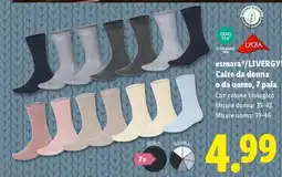 Lidl esmar@/LIVERGY Calze da donna o da uomo, 7 paia offerta