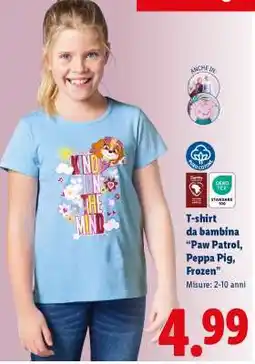 Lidl T-shirt da bambina offerta