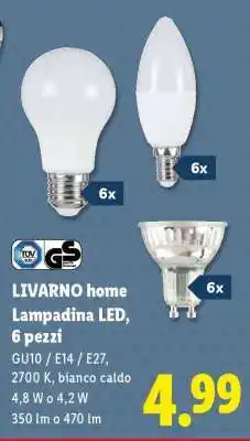 Lidl LIVARNO home Lampadina LED, 6 pezzi offerta