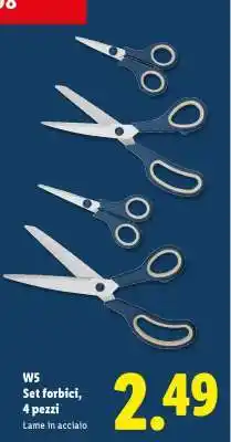 Lidl W5 Set forbici, 4 pezzi offerta