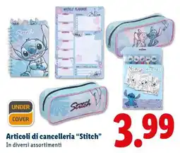 Lidl Articoli di cancelleria “Stitch” offerta