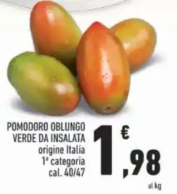 Conad POMODORO OBLUNGO VERDE DA INSALATA offerta