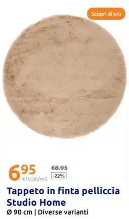 Action Tappeto in finta pelliccia Studio Home offerta