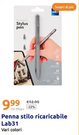 Action Penna stilo ricaricabile Lab31 offerta