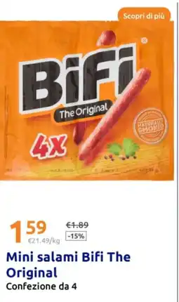 Action Mini salami Bifi The Original offerta