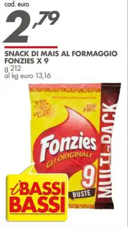 Italmark Snack di mais al formaggio FONZIES offerta