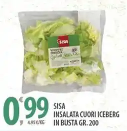 Sisa Sisa insalata cuori iceberg in busta offerta