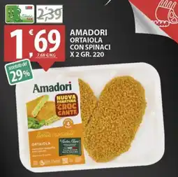 Sisa Amadori ortaiola con spinaci offerta