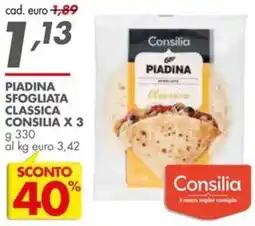 Italmark Piadina sfogliata classica CONSILIA offerta