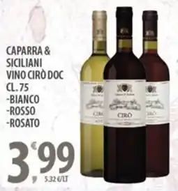 Sisa Caparra & siciliani vino cirò doc offerta