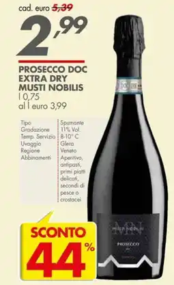 Italmark Prosecco doc extra dry prosecco doc extra dry MUSTI NOBILIS offerta