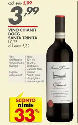 Italmark Vino chianti docg SANTA TRINITA offerta