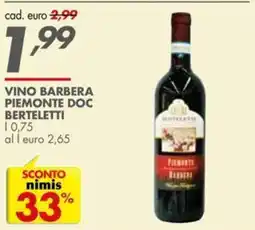 Italmark Vino barbera piemonte doc BERTELETTI offerta