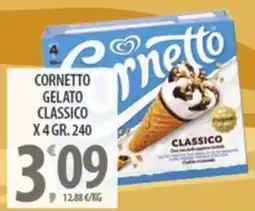 Sisa Cornetto gelato classico x 4 offerta