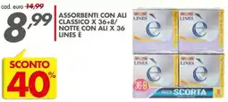 Italmark Assorbenti con ali classico x 36+8/ notte con ali x 36 LINE è offerta