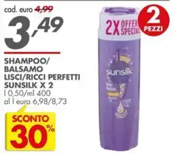 Italmark Shampoo/ balsamo lisci/ricci perfetti SUNSILK offerta