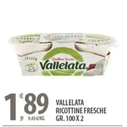 Sisa Vallelata ricottine fresche offerta
