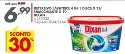 Italmark Detersivo lavatrice 4 in 1 discs x 21/ smacchiante x 19 DIXAN offerta