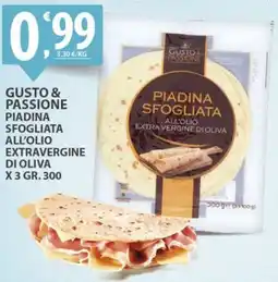 Sisa Gusto & passione piadina sfogliata all'olio extravergine di oliva offerta