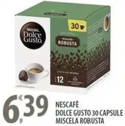 Sisa Nescafè dolce gusto 30 capsule miscela robusta offerta