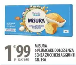 Sisa Misura 6 plumcake dolcesenza senza zuccheri aggiunti offerta