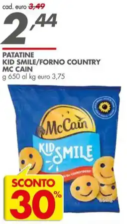 Italmark Patatine kid smile/forno country MC CAIN offerta
