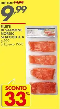 Italmark Filetti di salmone NORDIC SEAFOOD offerta