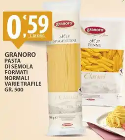Sisa Granoro pasta di semola formati normali varie trafile offerta