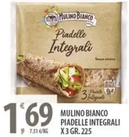 Sisa Mulino bianco piadelle integrali offerta