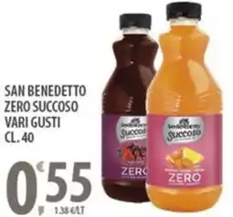 Sisa San benedetto zero succoso vari gusti offerta