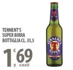 Sisa Tennent's super birra bottiglia offerta