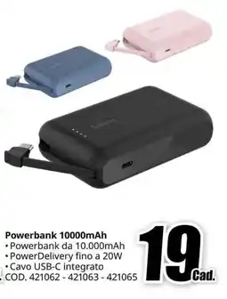 MediaWorld belkin Powerbank 10000mAh offerta