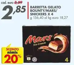 Italmark Barretta gelato bounty/mars/ snickers offerta