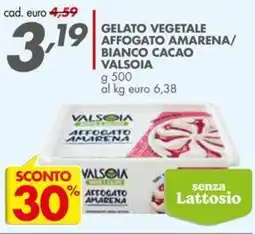 Italmark Gelato vegetale affogato amarena / bianco cacao VALSOIA offerta