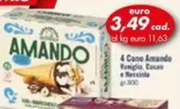 Italmark 4 Cono Amando Vaniglia Cacao offerta