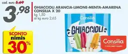 Italmark Ghiaccioli arancia-limone-menta-amarena CONSILIA offerta