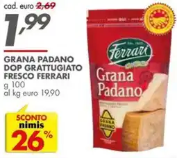 Italmark GRANA PADANO dop grattugiato fresco ferrari offerta