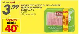 Italmark Prosciutto cotto di alta qualita fresca salumeria BERETTA offerta