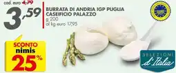 Italmark Burrata di andria igp puglia caseificio palazzo offerta