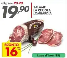 Italmark Salame la ceriola lombardia offerta