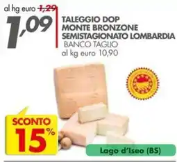 Italmark Taleggio dop monte bronzone semistagionato lombardia banco taglio offerta