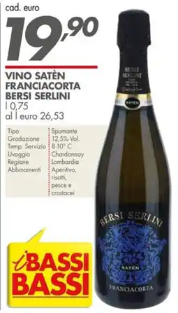 Italmark Vino satèn franciacorta BERSI SERLINI offerta