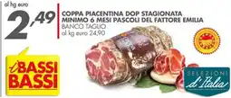 Italmark Coppa piacentina dop stagionata minimo 6 mesi pascoli del fattore emilia banco taglio offerta