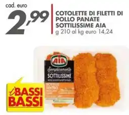 Italmark Cotolette di filetti di pollo panate sottilissime AIA offerta