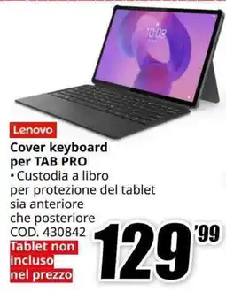 MediaWorld Lenovo Cover keyboard per TAB PRO offerta