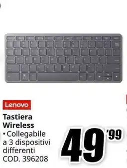 MediaWorld Lenovo Tastiera Wireless offerta