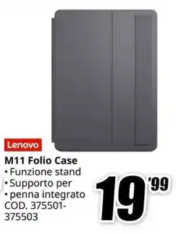 MediaWorld Lenovo M11 Folio Case offerta